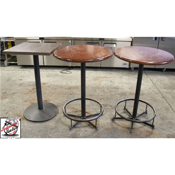3 ASSORTRED TABLES
