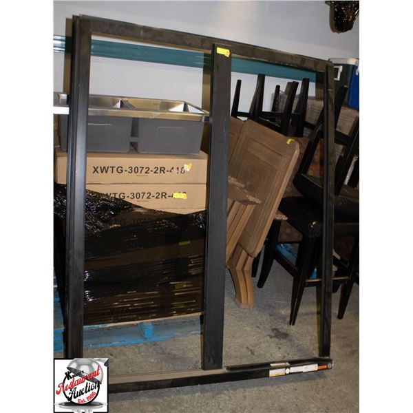 NEW DOUBLE GLASS DOORS W/ FRAME WALK IN COOELR