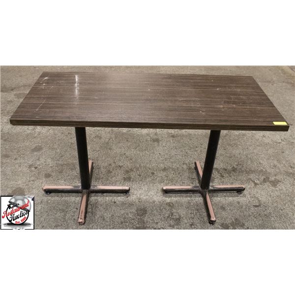 54" RECTANGULAR WOODEN TABLE 24" X 54" X 42"