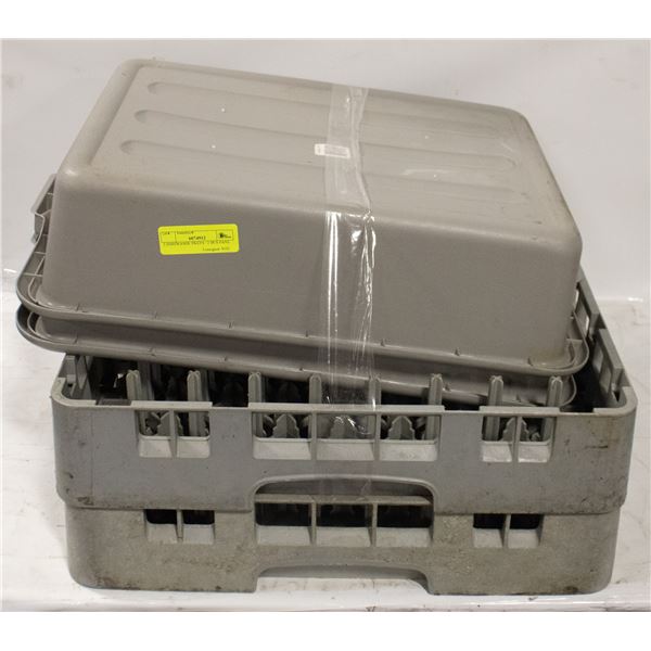 2 DISHWASER TRAYS / 2 BUS PANS