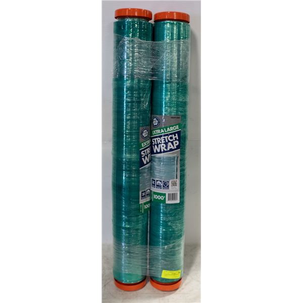 2 ROLLS OF 30" X 1000' STRETCH WRAP