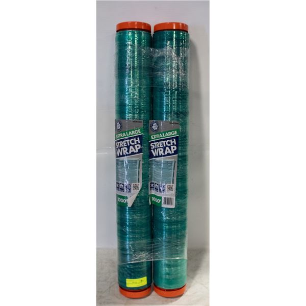 2 ROLLS OF 30" X 1000' STRETCH WRAP