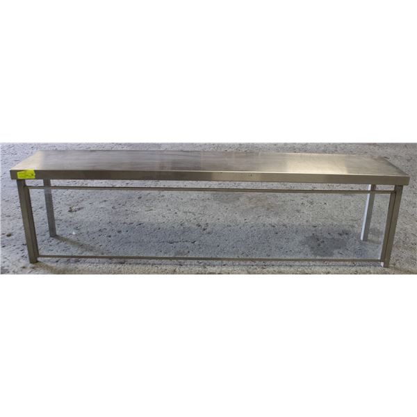 60" S/S OVERMOUNT SHELF W/ SNEEZE GUARD