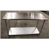 Image 1 : 24" X 60" X 35" STAINLESS STEEL WORK TABLE W/