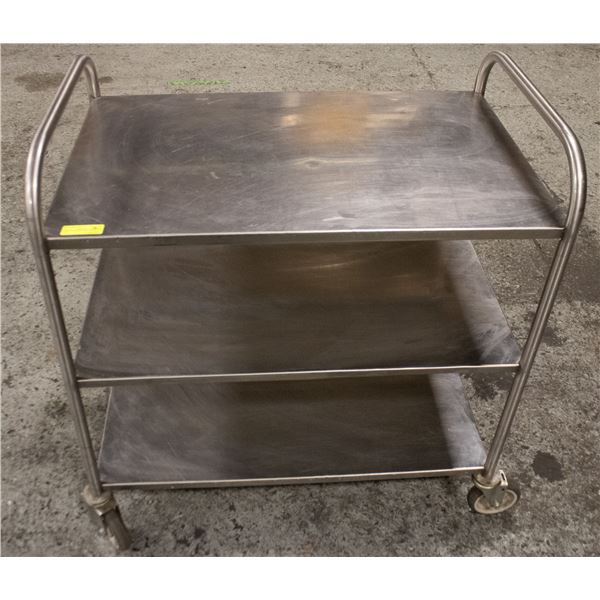 3 TIER STAINLESS STEEL UTILITY CART