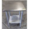 Image 1 : 24" X 24" X 35" STAINLESS STEEL WORK TABLE W/