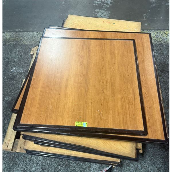 PALLET OF 14 ASSORTED TABLE TOPS INCLUDES 28"X28