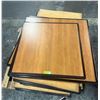 Image 1 : PALLET OF 14 ASSORTED TABLE TOPS INCLUDES 28"X28