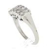 Image 8 : Vintage 14k White Gold.45 ctw Dual Two Row Round Fishtail Prong Diamond Band Rin