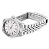 Image 4 : Rolex Ladies Stainless Steel Silver Index White Gold Fluted Bezel Date Watch