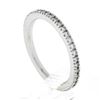 Image 9 : 14k White Gold 0.55 ctw Prong Round Diamond Thin Stack Wedding Eternity Band Rin