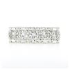 Image 4 : Vintage 14k White Gold 1.08 ctw Illusion Round Diamond Wide Statement Band Ring