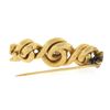 Image 4 : Antique Victorian 14k Yellow Gold.25 ctw Diamond Intricate Braided Bar Brooch Pi