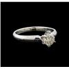 14KT White Gold 0.85 ctw Round Cut Diamond Solitaire Ring