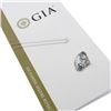 14k White Gold GIA .27 ctw Rectangular Light Green Diamond Solitaire Pendant Cha