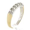 Image 7 : Estate 14K TT Gold 0.30 ctw Round Channel Diamond Domed Stack Wedding Band Ring