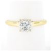 Vintage 14k Gold 0.38 ctw Old Cut Illusion Set Diamond Solitaire Engagement Ring