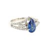 1.33 ctw Tanzanite, Sapphire, & Diamond Ring - 14KT White Gold