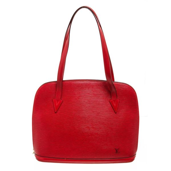 Louis Vuitton Red Epi Leather Lussac Shoulder Bag
