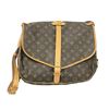 Louis Vuitton Brown Monogram Canvas Leather Saumur 35 cm Crossbody Bag