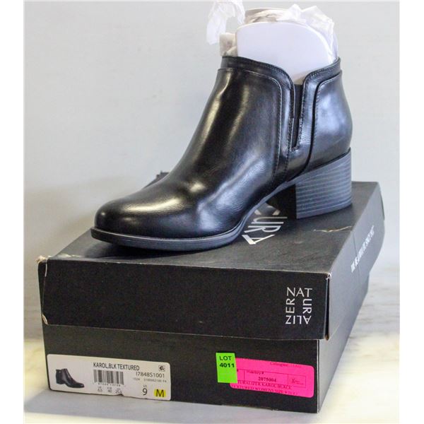 NATURALIZER KAROL BLACK TEXTURED WOMENS SIZE 9 BOO