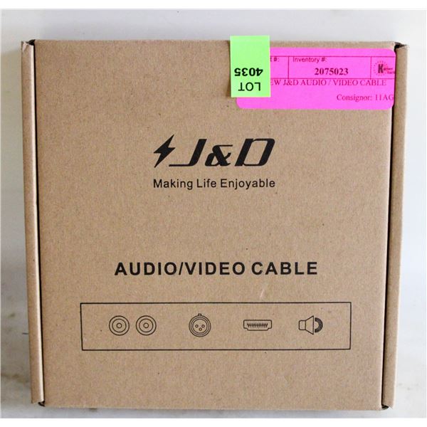 NEW J&D AUDIO / VIDEO CABLE