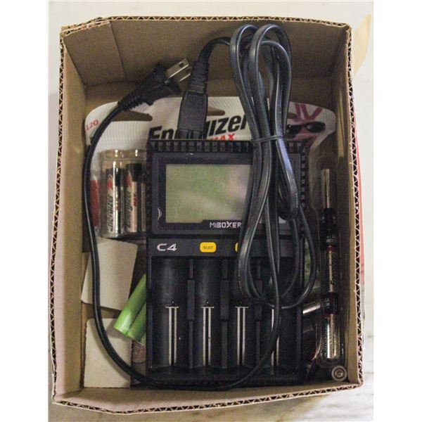 BATTERY CHARGER WITH RECHARGEABLE BATTERIES