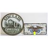 Image 1 : SINCLAIR OPALINE OIL METAL SIGN & HARLEY
