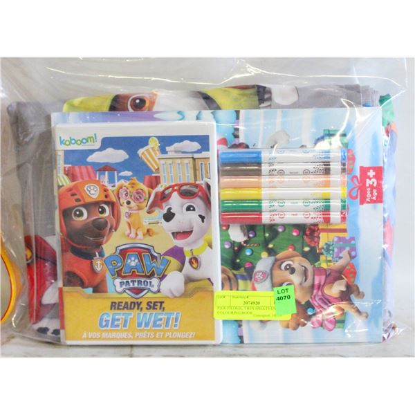 PAW PATROL TWIN SHEETS DVD COLOURING BOOK