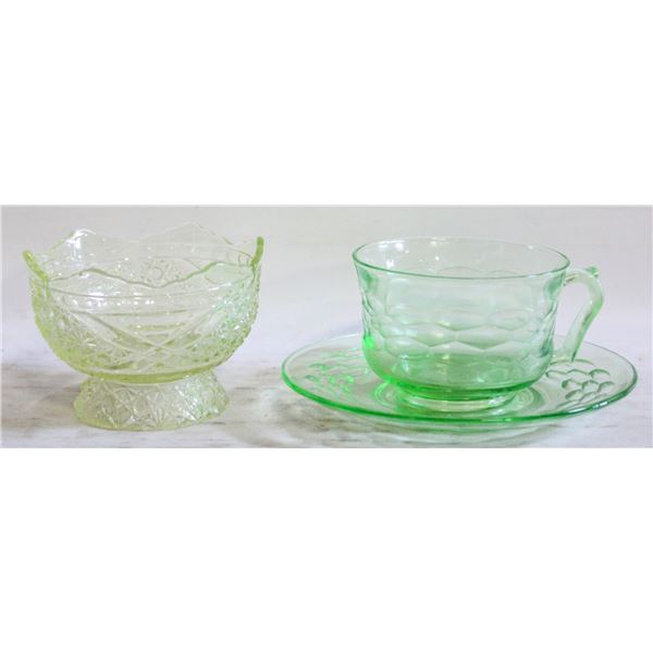 VINTAGE URANIUM GLASS