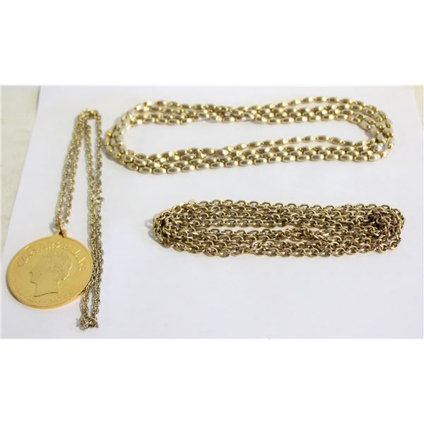 ESTATE HALLMARKED NECKLACES & LARGE