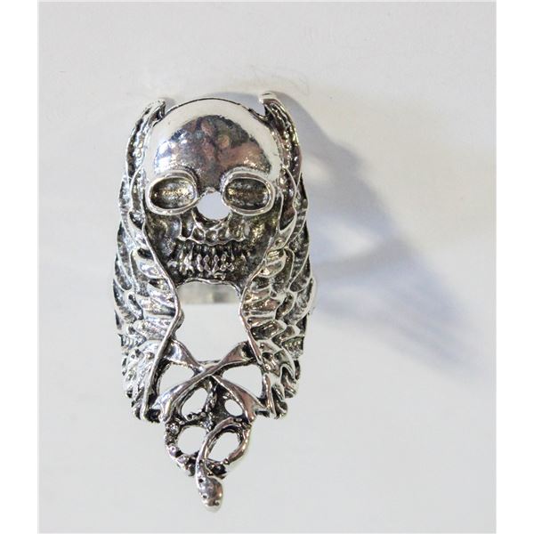 VIA MAZZINI ANTIQUE FINISH SKULL DESIGN PUNK BIKER