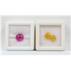 Image 1 : #196-NATURAL YELLOW SAPPHIRE 3.15CT & RUBY 3.60CT