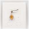 Image 1 : #55-NATURAL YELLOW CITRINE & CZ PENDANT