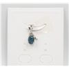 Image 1 : #87-NATURAL BLUE SAPPHIRE & CZ PENDANT