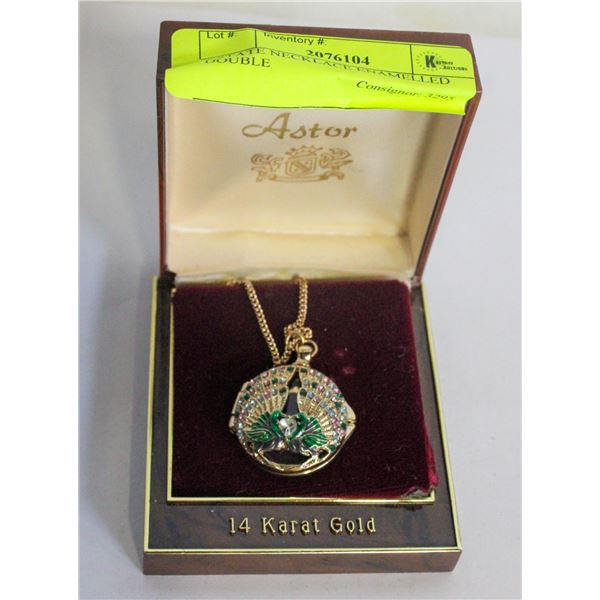 ESTATE NECKLACE ENAMELLED DOUBLE