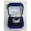 Image 1 : 925 SILVER DIAMOND RING IN BLUE VELVET BOX