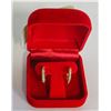 Image 1 : 925 SILVER HOOP DIAMOND EARRINGS IN BOX-ESTATE