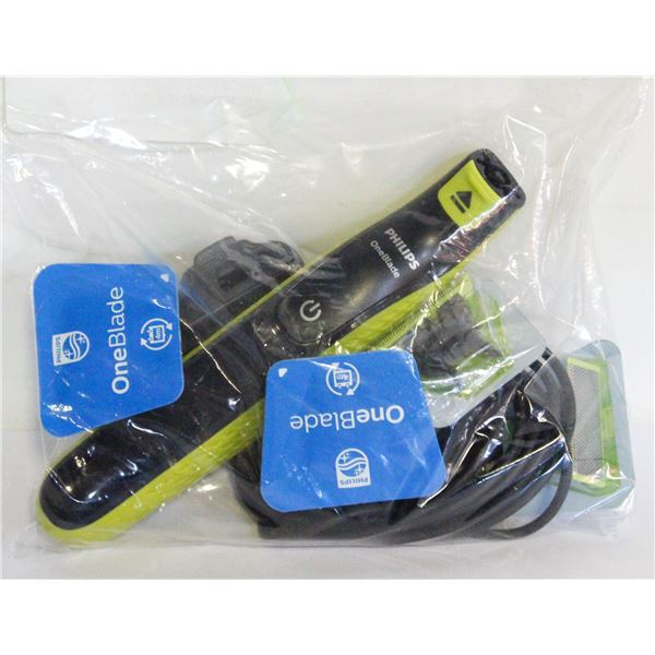 PHILIPS ONE BLADE RECHARGEABLE RAZOR & XTRA HEADS