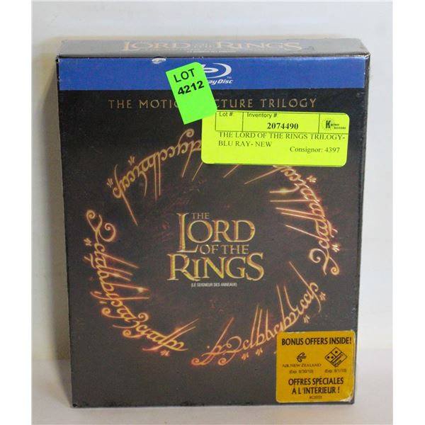 THE LORD OF THE RINGS TRILOGY- BLU RAY- NEW
