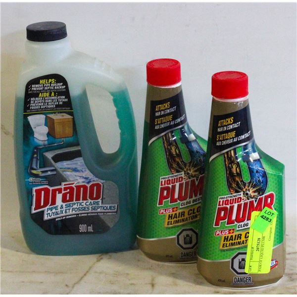 2 LIQUID PLUMR & DRANO