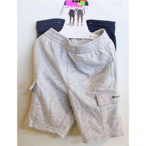 NEW CHAMPION BOYS 2PK SHORTS MEDIUM