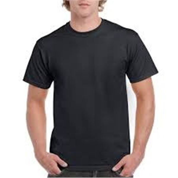 NEW 2 GILDAN 5XL BLACK T SHIRT