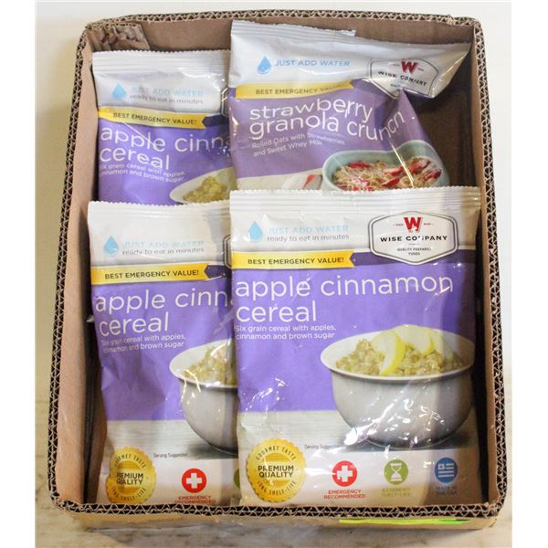 WISE COMPANY EMERGENCY MEALS LOT OF 4