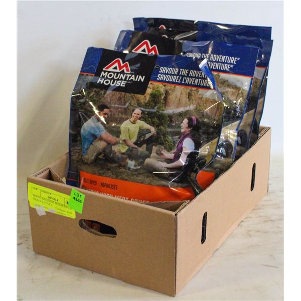 MOUNTAIN HOUSE FREEZE DRIED MEALS- LOT OF 4