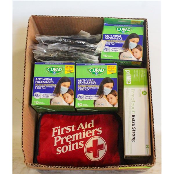 MASKS/GLOVES/FIRST AID KIT ASSORTED