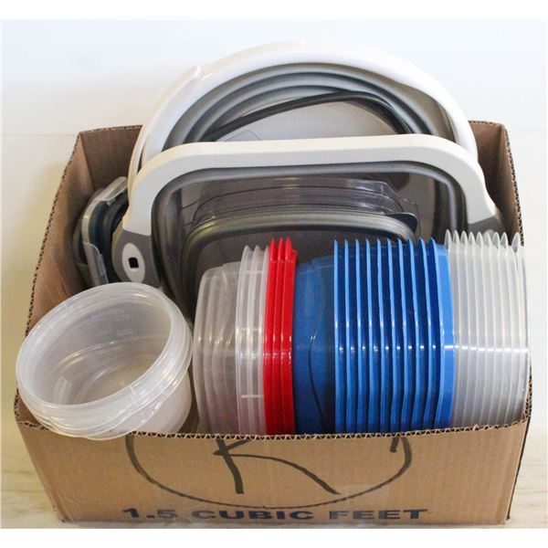 FOOD STORAGE CONTAINERS- BOX LOT ASST.