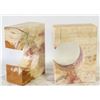 Image 1 : VINTAGE MARBLE BOOKENDS- 7" X 5" X 2.5"