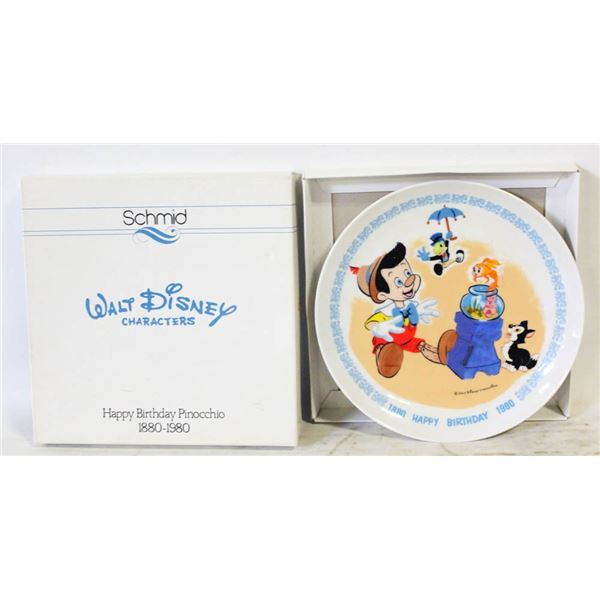 DISNEY "PINOCCHIO"  COLLECTORS PLATE- SCHMID BRA