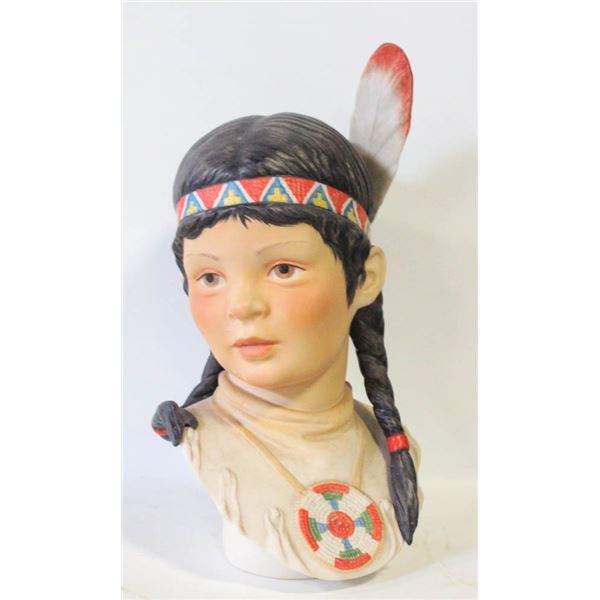 CYBIS "RUNNING DEER" BISQUE PORCELAIN BUST